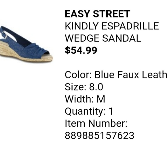 Easy Street Espadrille Wedge sandals - Picture 4 of 4